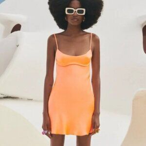 Zara Satin Effect Mini Dress